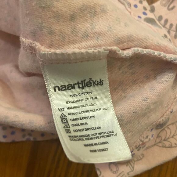 Naartjie Kids Pink & Gray Striped and Polka Dotted Long Sleeve Shirt Size 6 - Picture 4 of 5